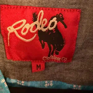 Rodeo Clothing Women's Medium Long Sleeve Button Down Shirt Blue thumbnail 3