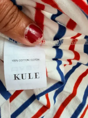 KULE Striped Long Sleeve Cotton T-Shirt thumbnail 4