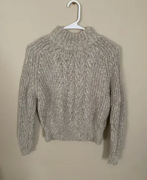 Time & Tru Knit Crop Sweater thumbnail 1
