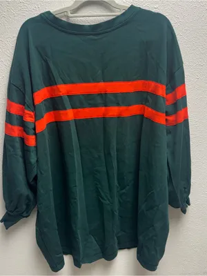 FP Free People NWT Oversized Small Post Up Layer Top In Green Rugby Style thumbnail 9