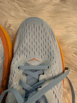Hoka Clifton 8 Women's Light Blue and Orange Running Sneakers size 9.5 thumbnail 11