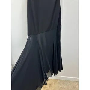 Lulus Elaris Black Mixed Media Strapless Maxi Dress Formal Evening Minimalist XL thumbnail 8