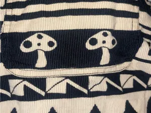 NWT Urban Outfitters Mushroom Mixed Pattern Button Down Courderoy Top Sz Medium thumbnail 4