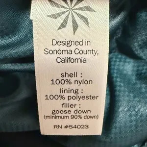Athleta Puffer Jacket Teal Green Gorpcore Down‎ Filled Hooded Womens Small thumbnail 8