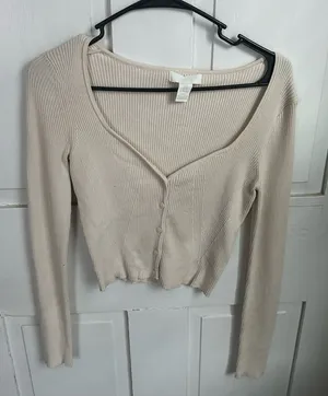 H&M Cardigan Sweater Knit Button Front thumbnail 1