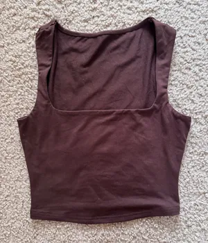 Brown Square Neck Top Amazon Tank thumbnail 3