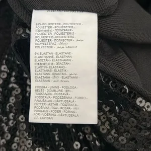 Piombo Black Sequins Skirt(Size XXL) Black thumbnail 6