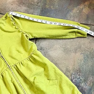 Lilka Anthropologie Green Full Zip Hoodie Jacket Small thumbnail 6