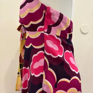Harold's Pink Floral Silk Blend Halter Midi Dress Size 4 Retro Psychedelic Pinup thumbnail 6