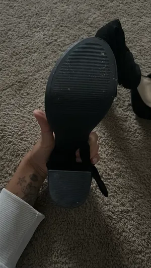 Lulus Black Heels Suede Ankle Strap thumbnail 2