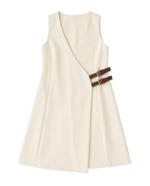 Vestido Anthropologie Wrap Crema Talla XS Nuevo con Etiqueta thumbnail 1