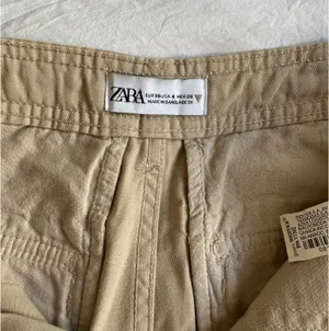 ZARA Cargo Pants Cream thumbnail 2