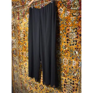 90s Vintage Alex Evenings Chiffon Layered Wide Leg Evening Pants sz XL thumbnail 5