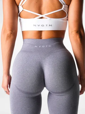 NVGTN Grey Mid Rise Contour 7/8 Leggings Size XS Workout Athletic Activewear thumbnail 3