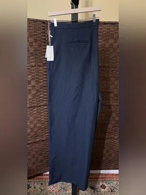 NEW Good American Stripe Ponte Knit Wide-Leg Trousers – Size 32 Plus Size thumbnail 8