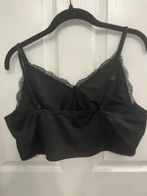 NWOT SHEIN Curve Size 2XL Black & Green Bralette thumbnail 2