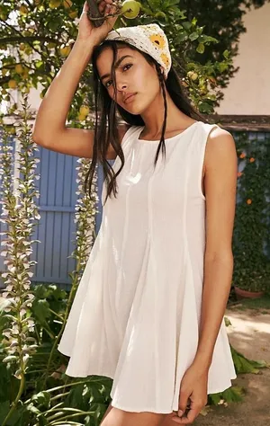 Free People romper ivory M Boho Flowy Gauze Summer Beach Casual thumbnail 1