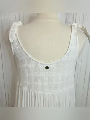 RIP CURL Lightweight Sundress Ties at Shoulders in White,‎ Small thumbnail 5