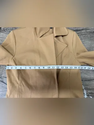 CABI Casablanca Trench Coat Ponte Knit Tan Sz small thumbnail 6