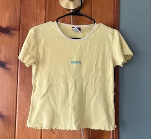 Tommy Hilfiger Vintage Lettuce Hem Top- Size Large thumbnail 1