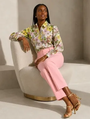 Tuckernuck Wildflower Fields Adalie Jumpsuit Pink Floral Stretch Elegant 6 $298 thumbnail 1