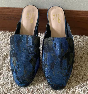Sparkly Patterned Mules thumbnail 2