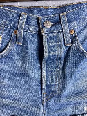 Levi’s Shorts Bundle in Size 24. Black one is Rib Cage. Blue one is 501. thumbnail 11