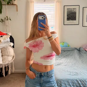 Flower Off the shoulder top White Size XS thumbnail 3