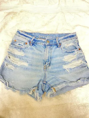 American Eagle Outfitters blue denim shorts #americaneagle #denim thumbnail 2