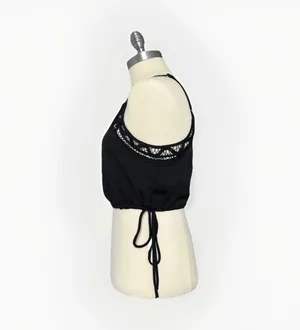 Free People Intimately Cropped Top Sz XS Black Blouson Brami Lace Cami thumbnail 5