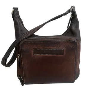 Vintage Fossil Messenger Bag, Crossbody Bag~ Dark Brown Leather STRAP HAS‎ wear thumbnail 1