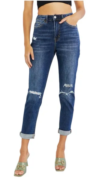 NWT VERVET Jeans Erika Stretch Mom Skinny Capri Jeans Size 28 thumbnail 1