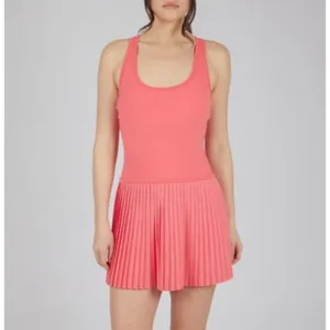 Yogalicious X-Large Lux Net Motion Dress Tennis Stretch Pull-On Pleat Racerback thumbnail 2