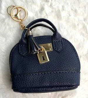 Mini Tote Bag Keychain Coin Purse Mini Pouch Zipper Fashion Charm Bag Charm thumbnail 1