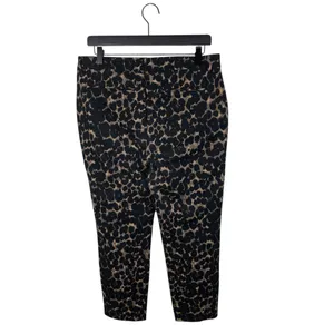 Old Navy Relaxed Mid-Rise Harper Trousers Stovepipe Pants Size 6 Leopard Print thumbnail 2