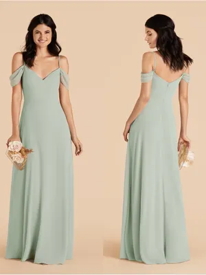 BIRDY GREY Devin Dress In Sage Chiffon thumbnail 2