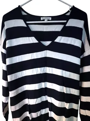 NorthStyle Striped Pullover Sweater Striped Navy White Large thumbnail 7