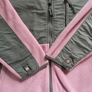Small The North Face Pink Gray Fleece Coat Jacket thumbnail 6