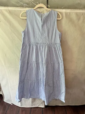 J. Crew striped sleeveless tiered midi dress thumbnail 3