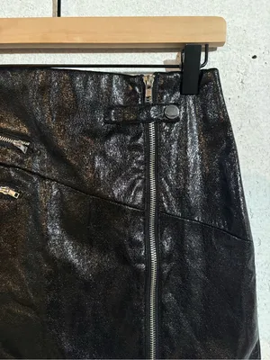 Blue Rain Francesca’s Faux Leather Zipper Mini Skirt | Size: Small thumbnail 2