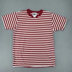 DKNY Jeans T-Shirt Women M Red White Striped Vintage 90s Made in USA Cotton Tee thumbnail 1