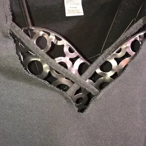 Pink Victoria's Secret sweatshirt crew neck top size medium black and white​ thumbnail 3
