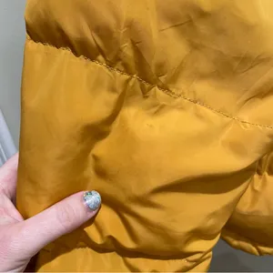 Kendall Kylie Puffer Jacket Mustard Yellow Women Size Medium Large thumbnail 10
