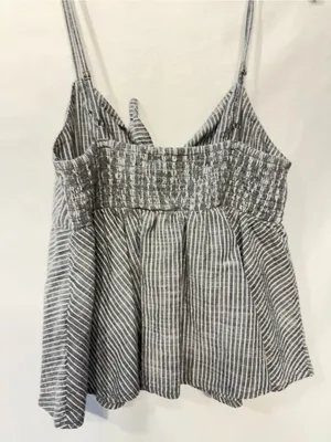 Abercrombie & Fitch Seersucker Striped Tank Top with tie chest Size Medium thumbnail 8