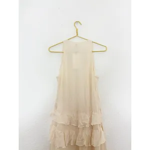 Zara Chiffon Ruffled Cream Midi Dress 4772/314 NWT Size Small Boho Romantic thumbnail 14