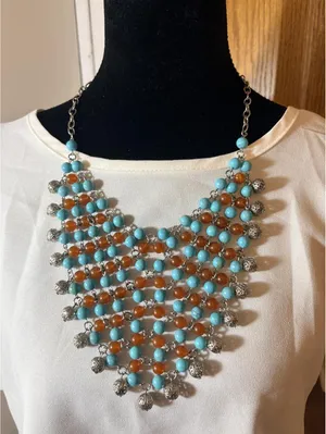 Vintage Jewelry set-3 Necklace Bracelet Earrings Boho thumbnail 1