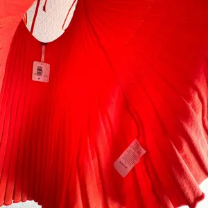 New Free People Cherie Tie Back Knit Mini Dress Size Medium Orange Red thumbnail 11