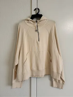Simply Southern Pullover Hoodie Beige Half Zip Tan NWT Size XXL thumbnail 2