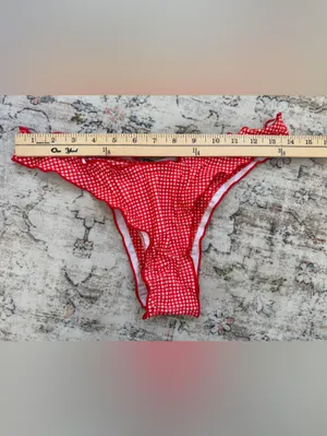 Seamolly Red Gingham Ruffle Bikini Bottoms thumbnail 2