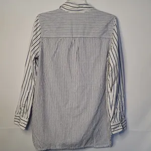 Madewell Ex Boyfriend Classic Alyssa Stripe button down collared shirt sz Med thumbnail 7